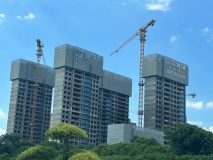 希望绿城江屿湖7月在建工地整体进度
